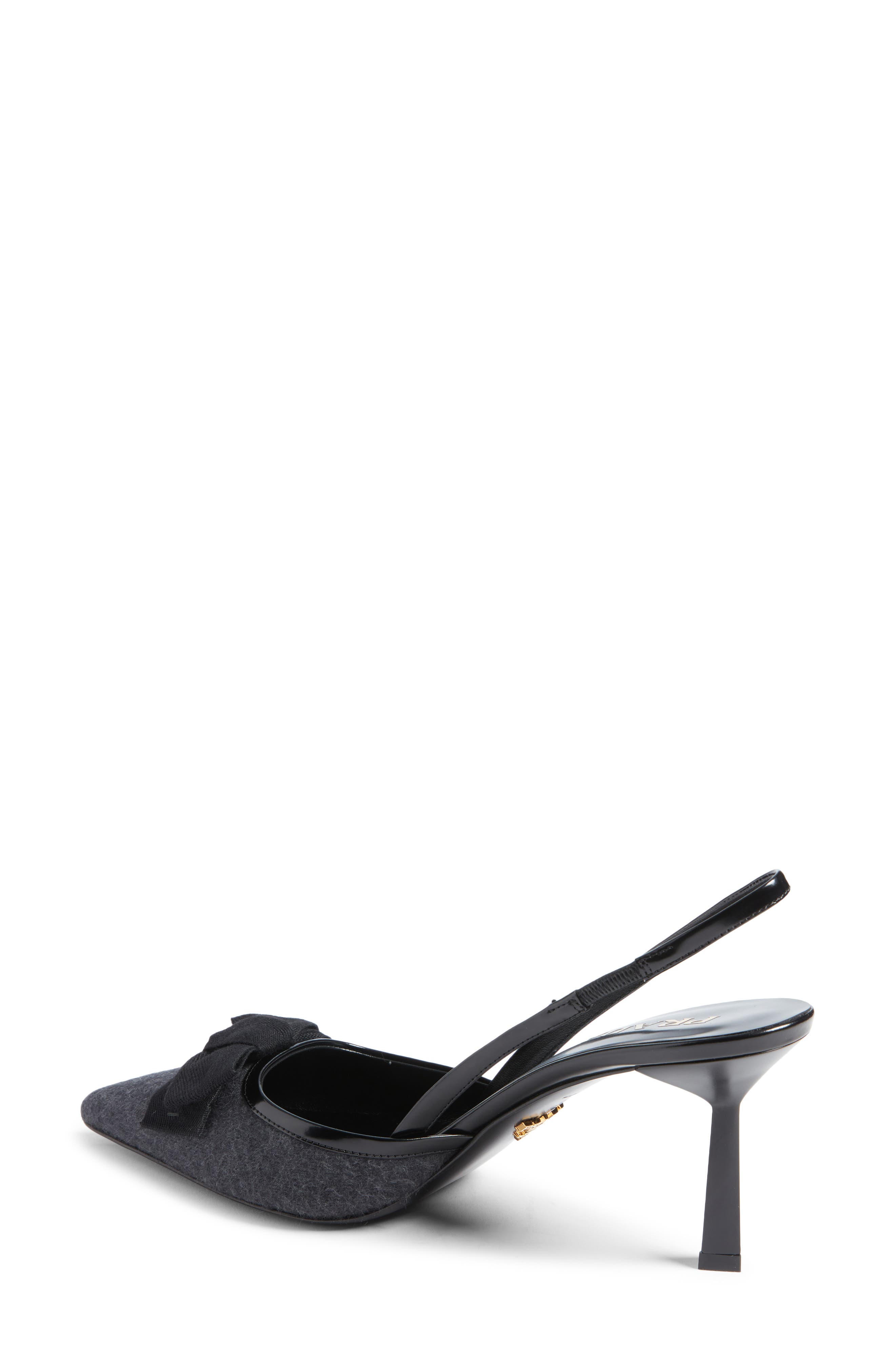 Cashmere Bow Slingback Pump, Alternate, color, ANTRACITE