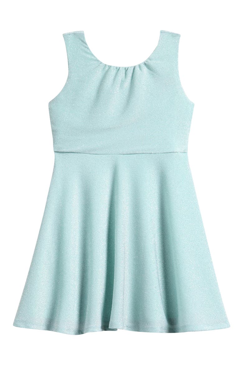 Kids' Sparkle Knit Skater Dress, Main, color, MINT