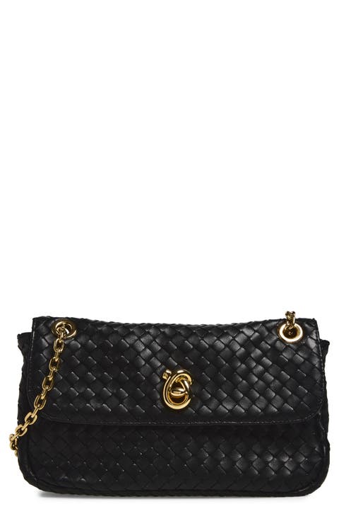 Small Madison Intrecciato Leather Shoulder Bag