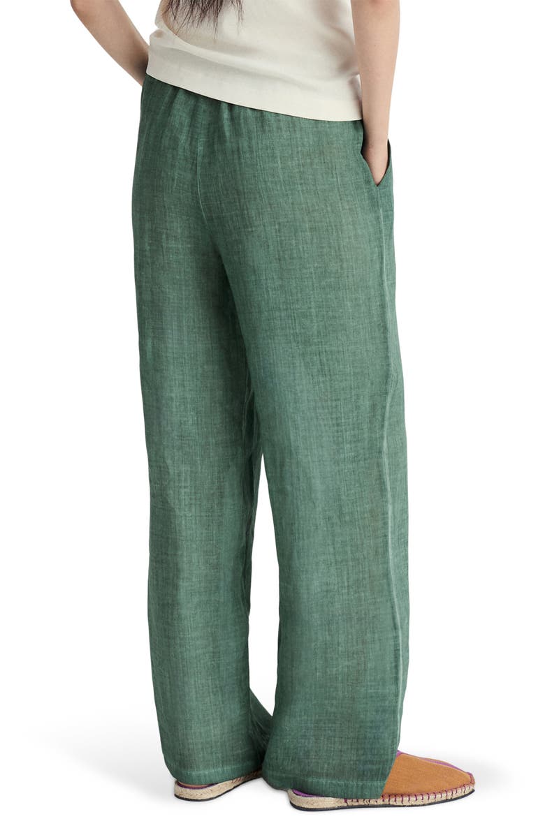 MANGO Overdyed Wide Leg Ramie Pants, Alternate, color, 