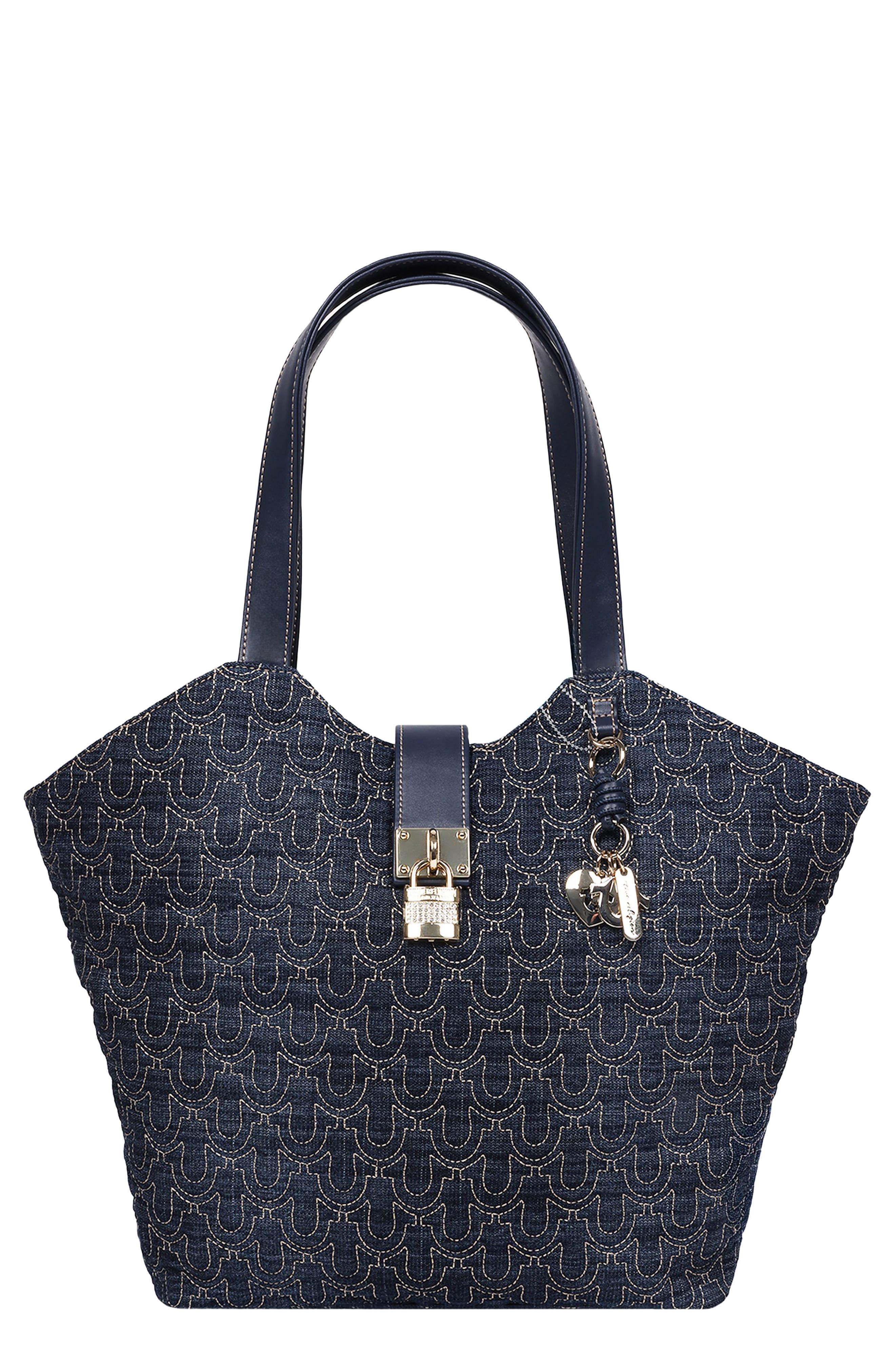 True Religion Horseshoe Charm Denim Tote