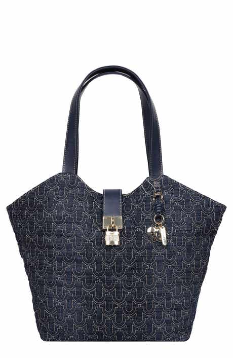 True Religion Horseshoe Charm Denim Tote