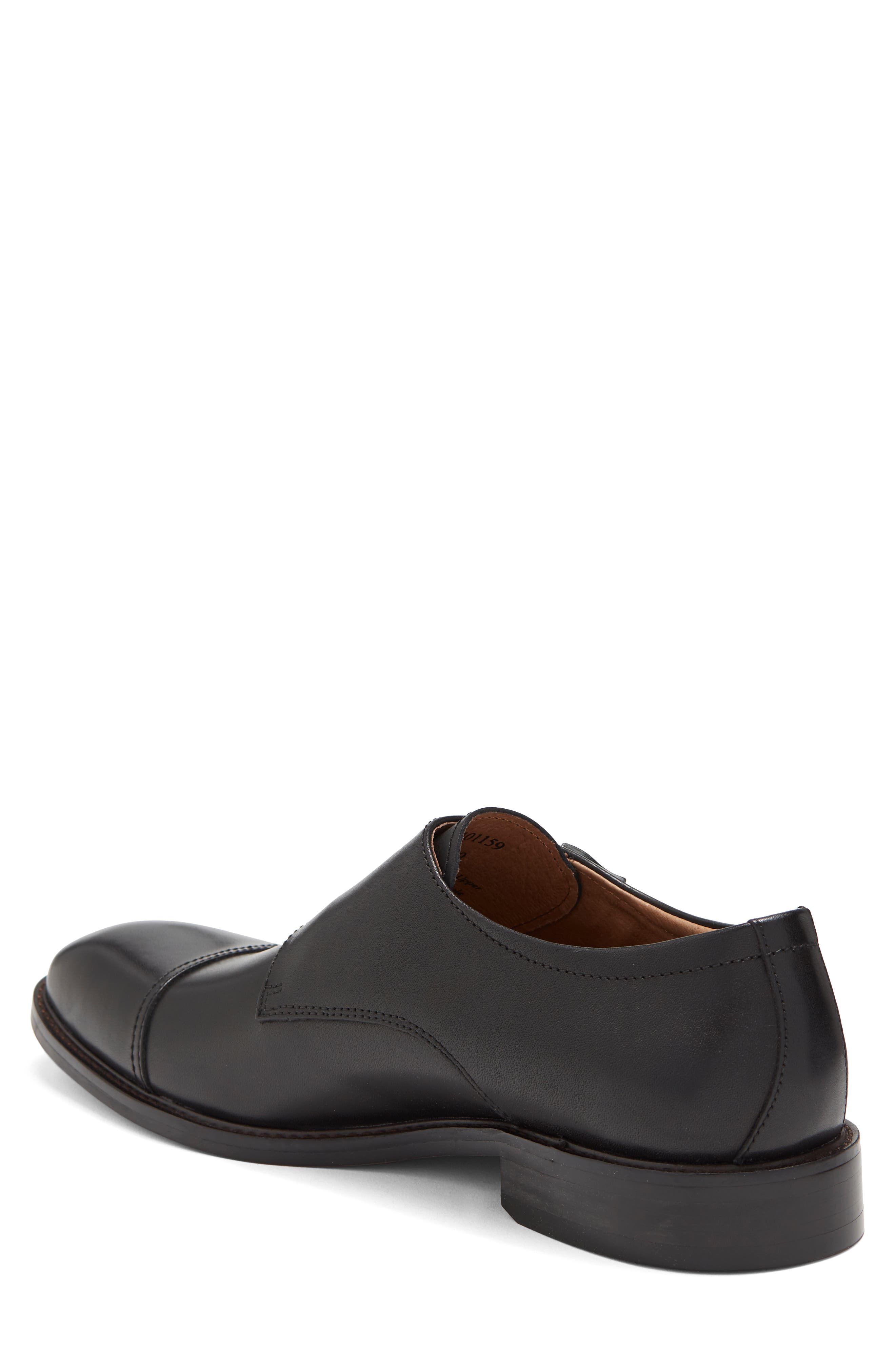 Parklane Suede Double Monk Strap Shoe, Alternate, color, BLACK