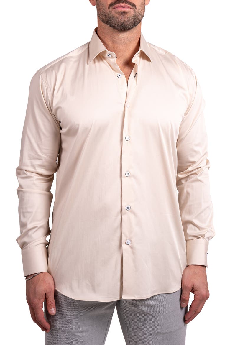 Blacklabel Softstretch Ascension Button-Up Shirt, Main, color, BEIGE