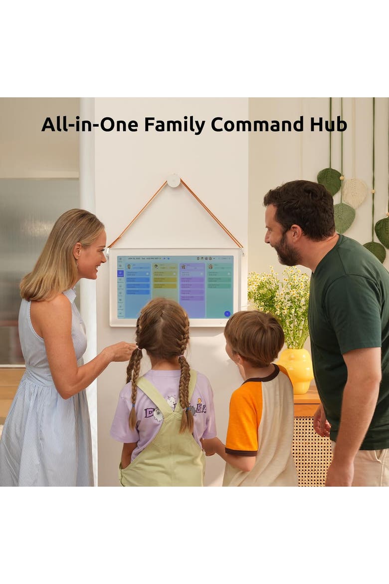 21.5" Digital Calendar and Chore Chart - Smart Interactive Family Display, Alternate, color, White