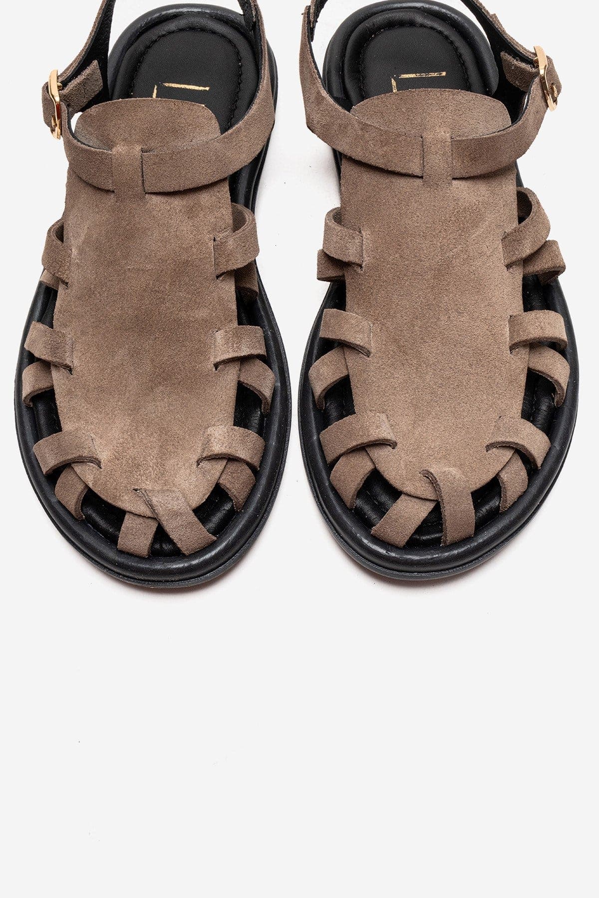 Forever & Always Shoes Alone Leather Gladiator Sandal, Alternate, color, Mink Suede