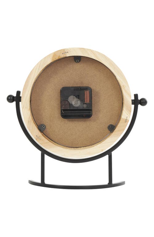 Vivian Lune Home Modern Light Brown Wood Clock In Light Brown