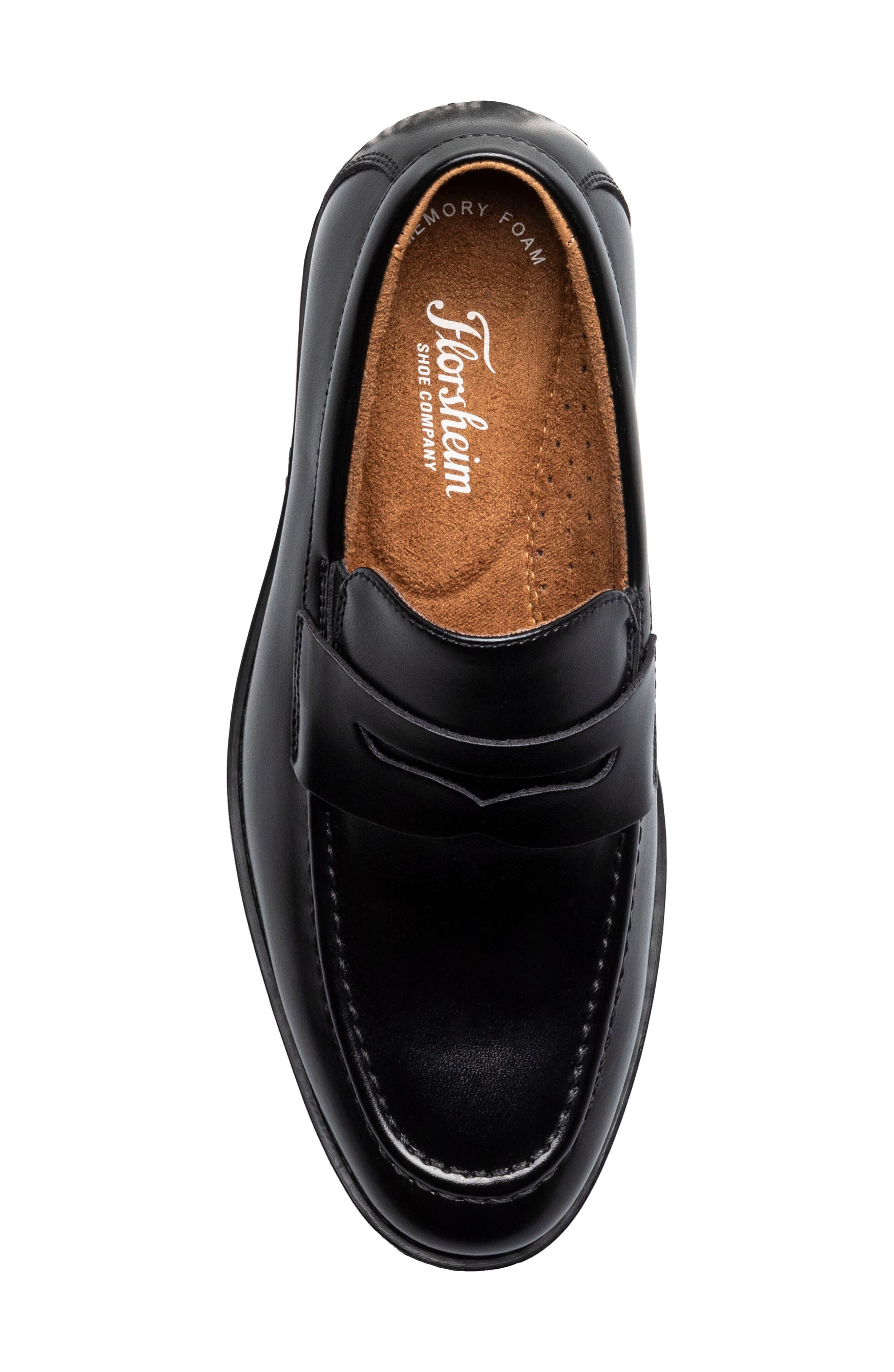 Florsheim Kids' Rucci Moc Toe Penny Loafer, Alternate, color, Black