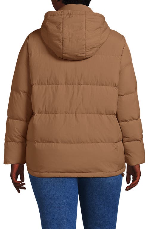 Lands' End Wide Channel 600 Down Puffer Jacket In Brown