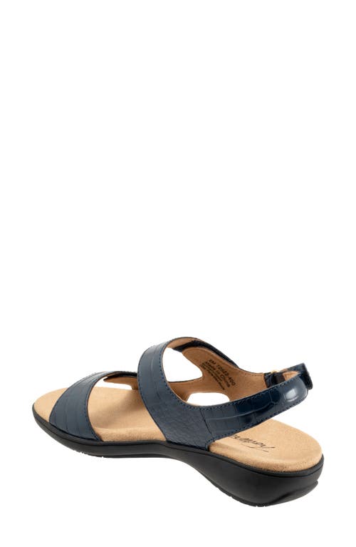 Trotters Romi Croco Slingback Sandal In Navy