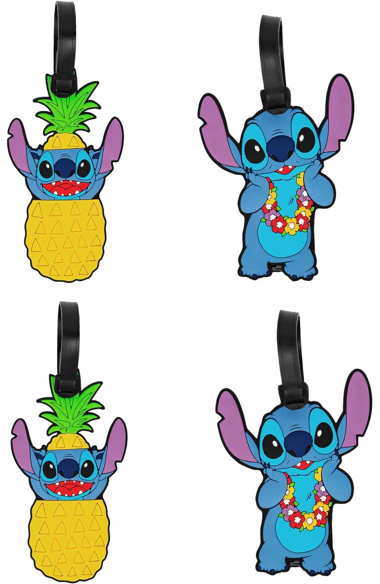 Disney Luggage Travel Tags, Set of 4, Main, color, Blue, Black