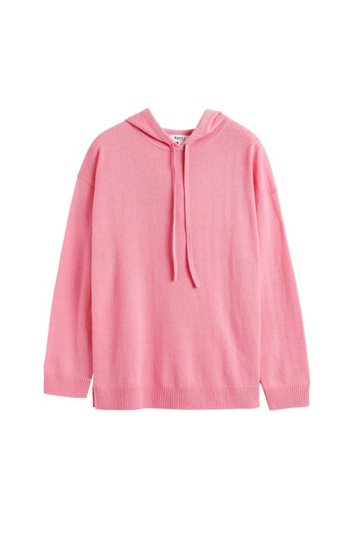 Chinti & Parker Wool Cashmere Blend Relaxed Hoodie Sweater In Punch Pink