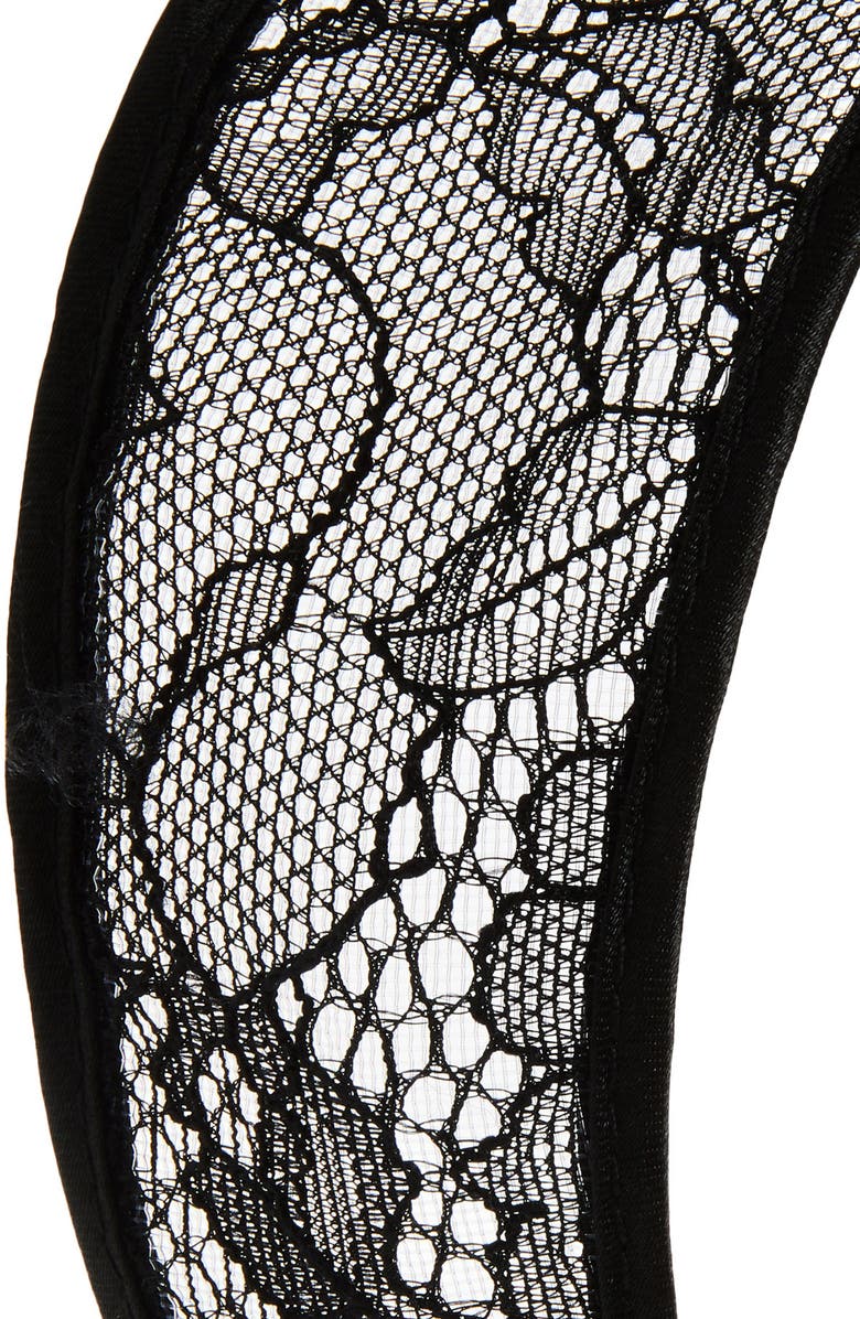Tasha Embroidered Lace Headband, Alternate, color, Black