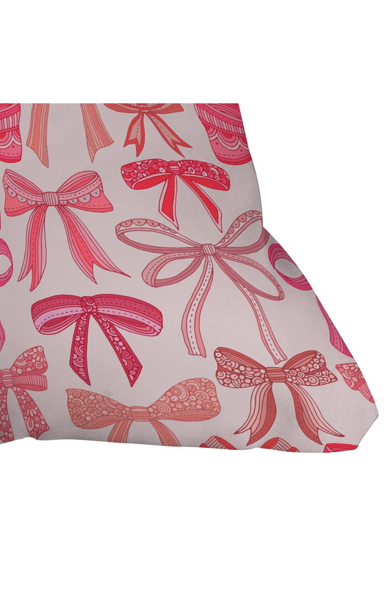 Deny Designs Pink Bows Accent Pillow, Alternate, color, Pink