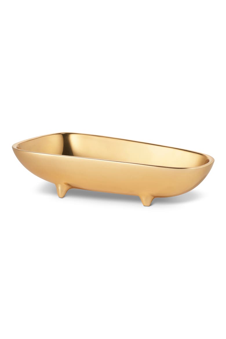 Valerio Small Footed Bowl, Main, color, GOLD