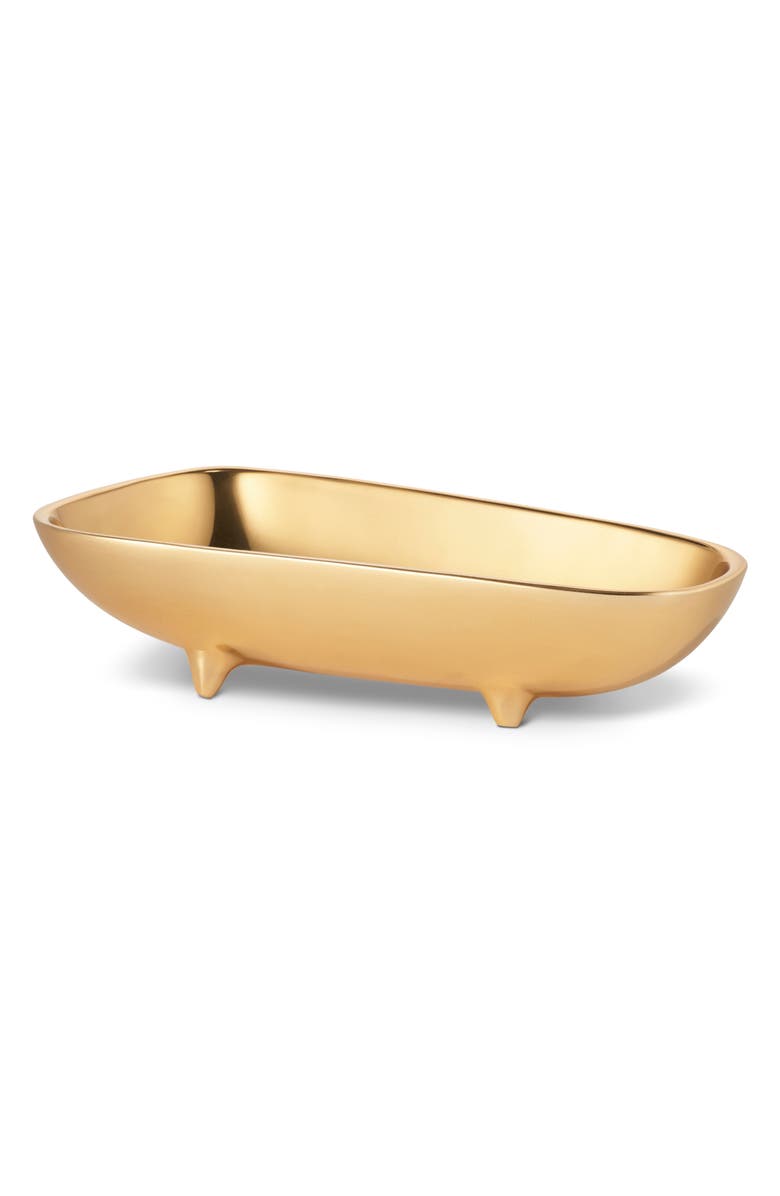 Aerin Valerio Small Footed Bowl, Main, color, Gold