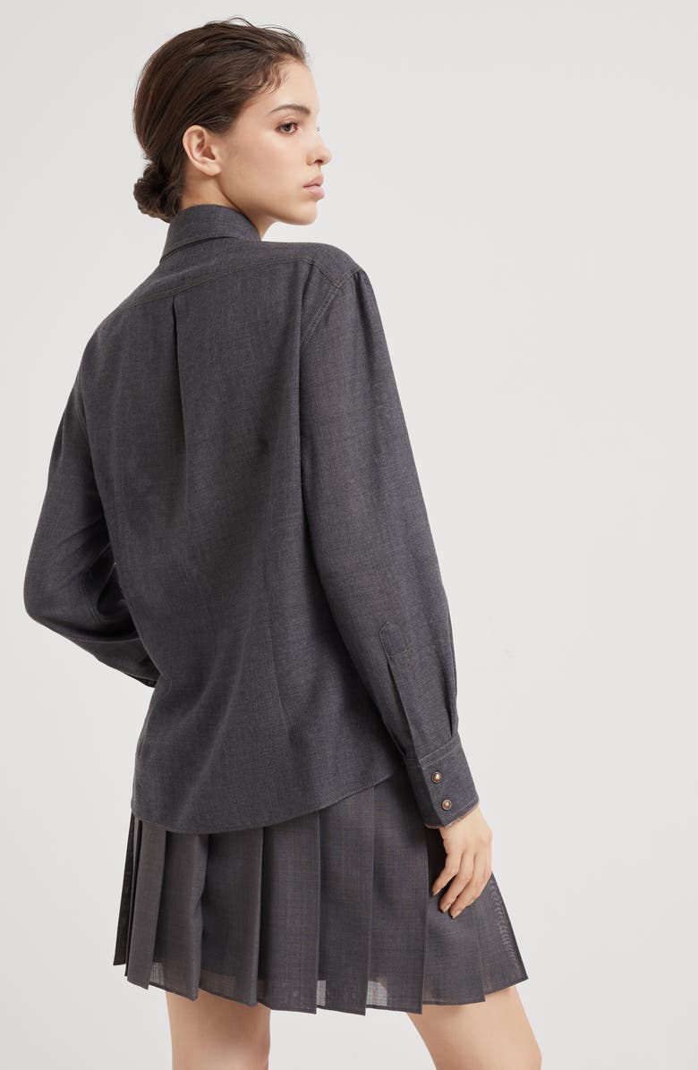 Brunello Cucinelli Organza shirt, Alternate, color, 