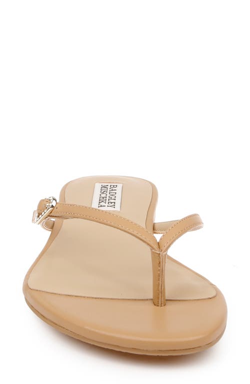 Shop Badgley Mischka Collection Dynah Flip Flop In Reed Leather