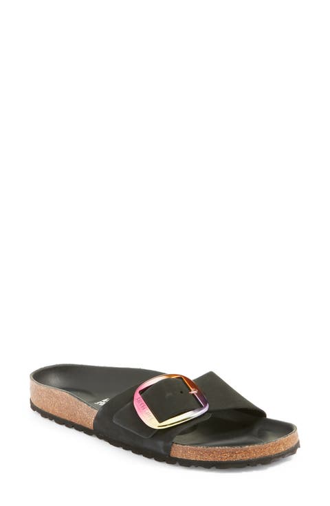 Madrid Iridescent Big Buckle Slide Sandal (Women)