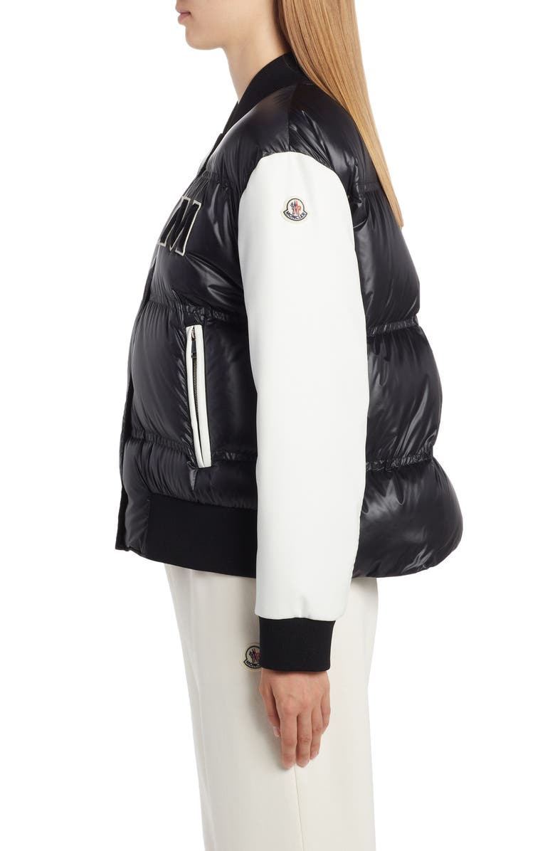 Moncler Mole Logo Down Bomber Jacket, Alternate, color, 