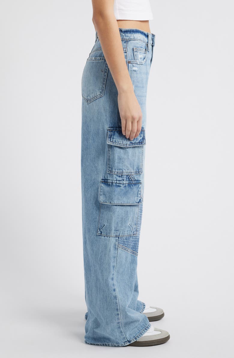 HIDDEN JEANS Moto Carpenter Wide Leg Jeans, Alternate, color,