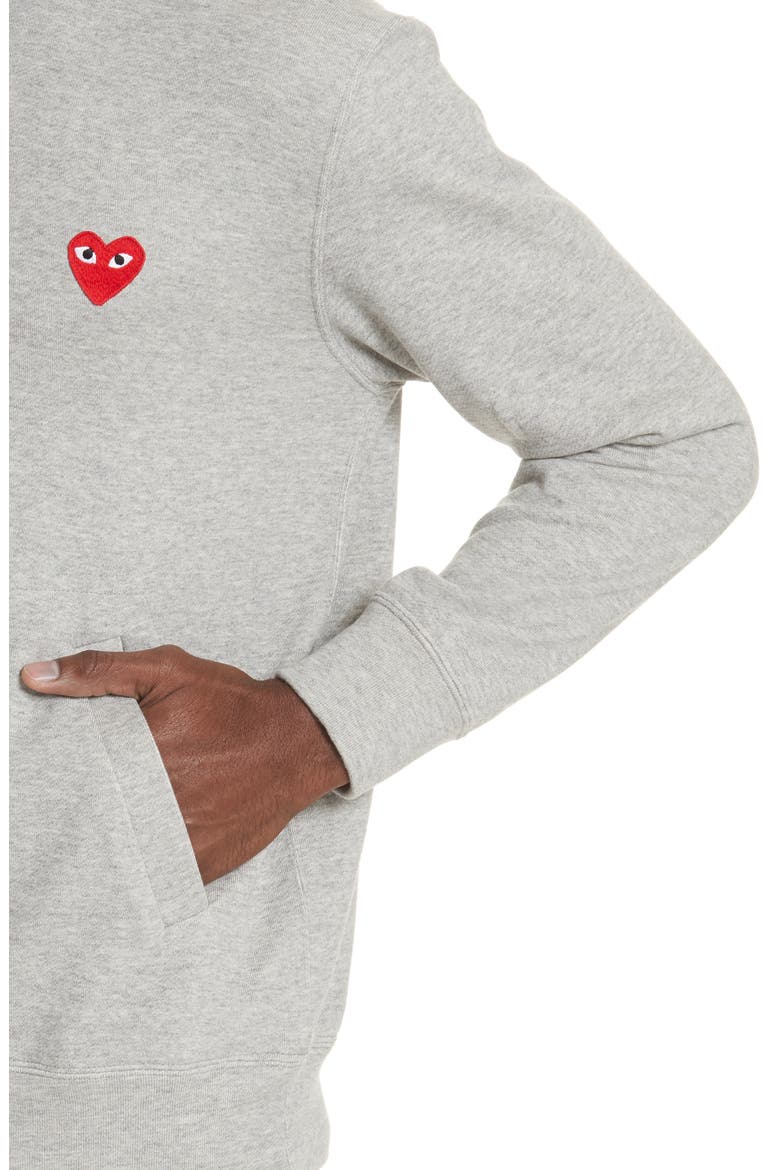 Red Heart Hoodie, Alternate, color, GREY