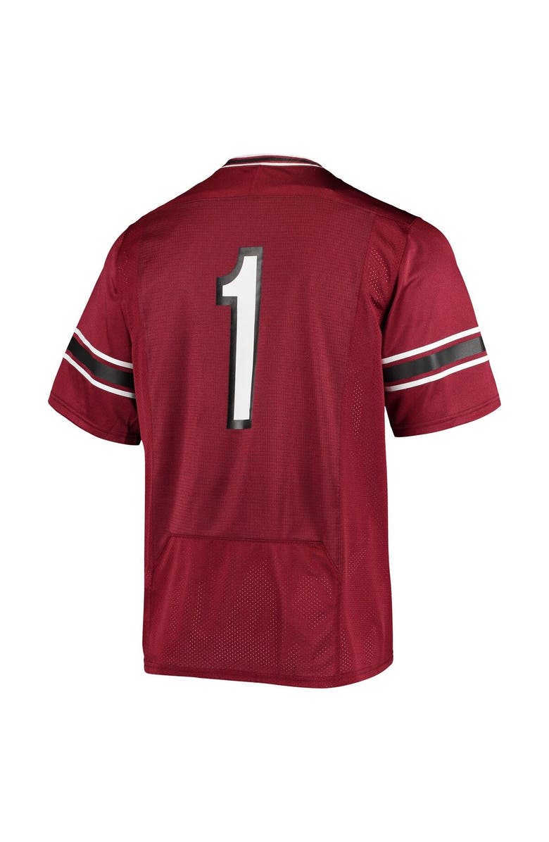 Under Armour Men's Under Armour #1 Garnet South Carolina Gamecocks Logo Replica Football Jersey, Alternate, color, 