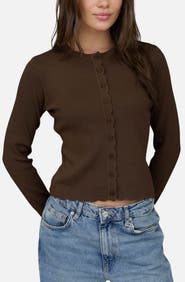 Blu Pepper Scallop Trim Cardigan