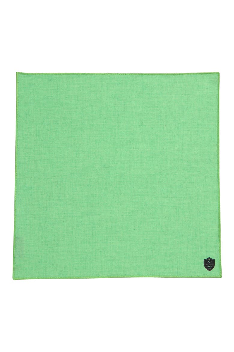 Green Cashmere & Wool Pocket Square, Alternate, color, GREEN