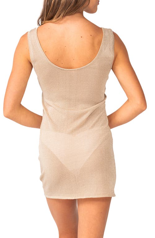 Pq Swim Oro James Shimmer Knit Cover-up Minidress In Oro