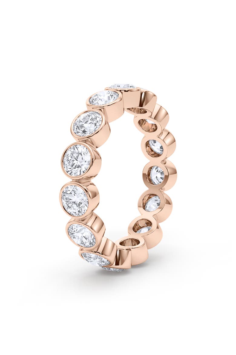 Round Cut Lab Created Diamond Eternity Ring, Alternate, color, 18K ROSE GOLD