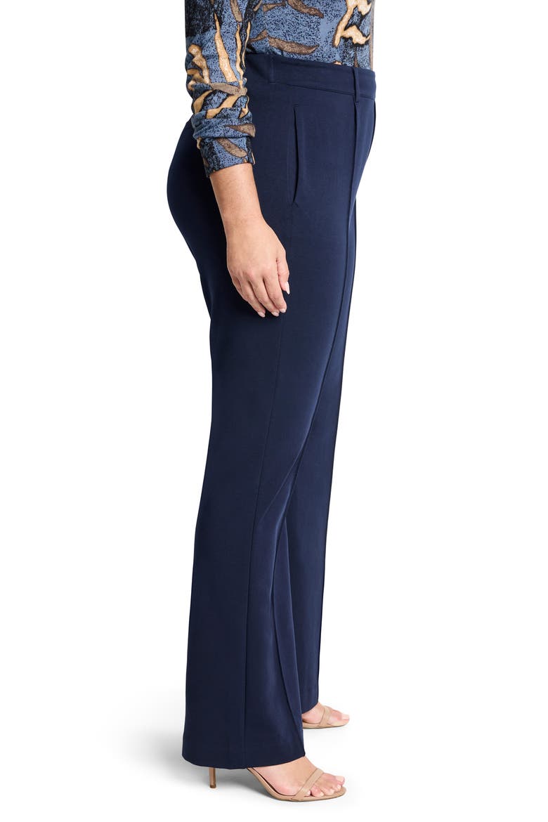Pintuck Pleated Wide Leg Knit Pants, Alternate, color, DARK INDIGO