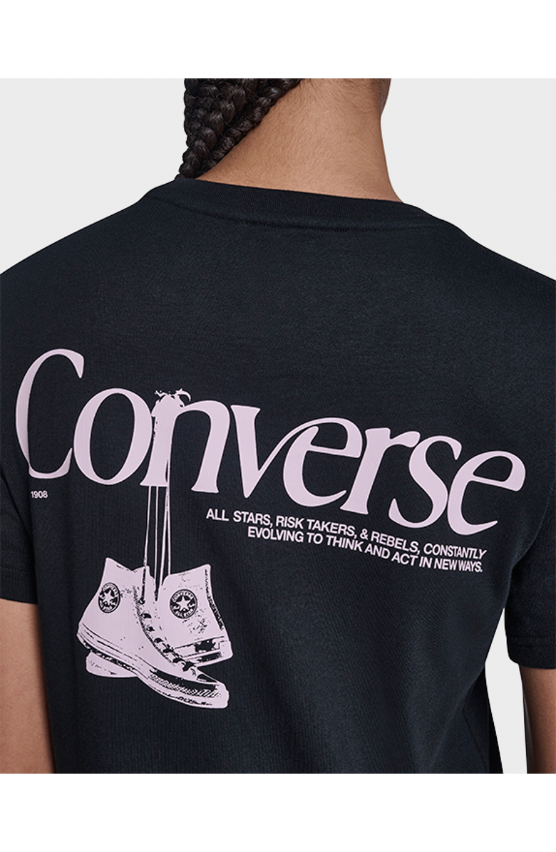 Converse Women's Hanging Shoes T-Shirt, Alternate, color, Converse Black