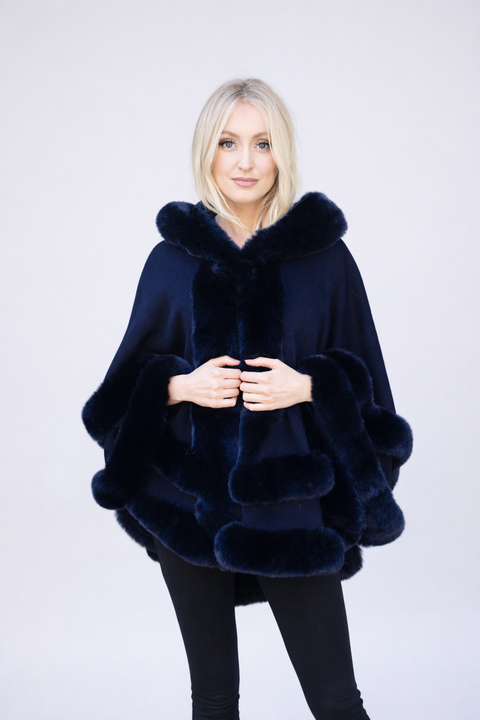 Jolie Hooded Cape Poncho