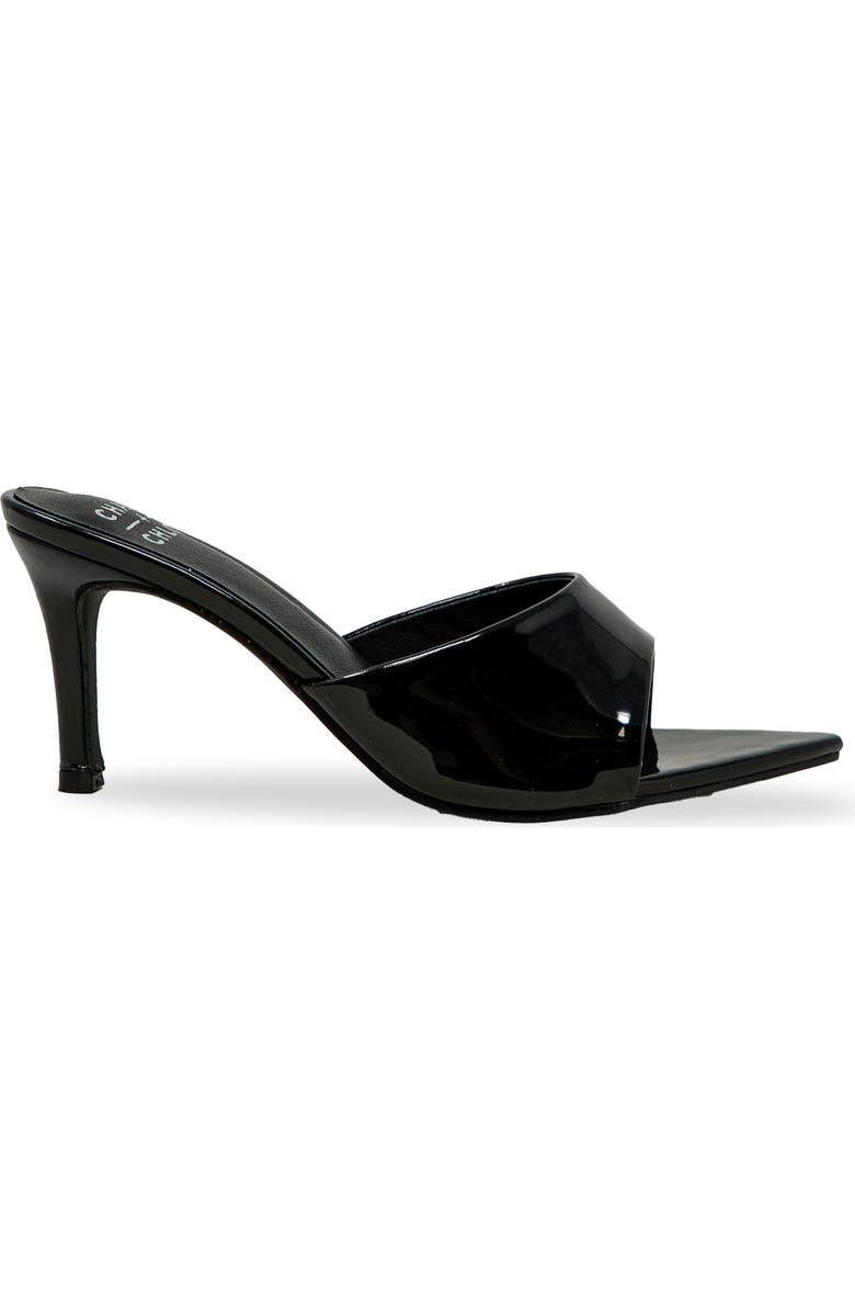 CHASE AND CHLOE Glossy Finish Stiletto Sandal, Alternate, color, Black Patent