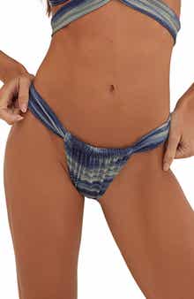 ViX Paula Hermanny Moonlight Metallic Tanga Bikini Bottoms