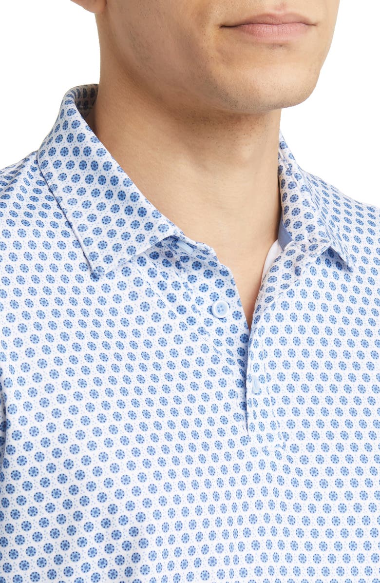 Johnston & Murphy XC4<sup>®</sup> Floral Medallion Performance Golf Polo, Alternate, color, 