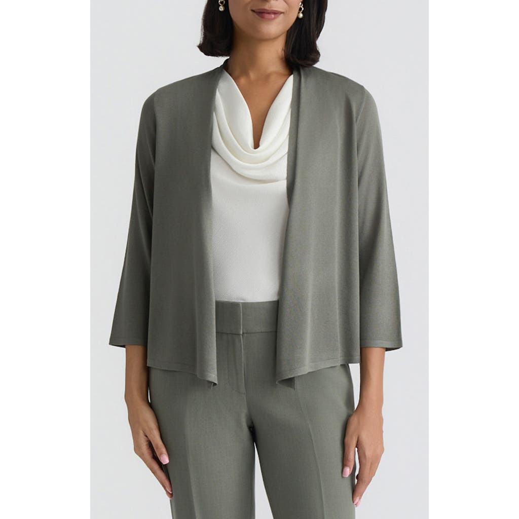Kasper Crop A-line Cardigan