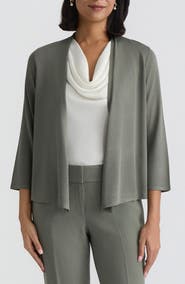 KASPER Crop A-Line Cardigan