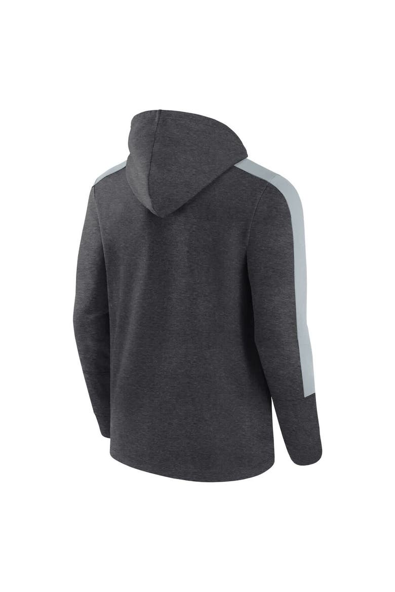 Men's Fanatics  Heather Charcoal Las Vegas Raiders Gains Full-Zip Hoodie, Alternate, color, Heather Charcoal