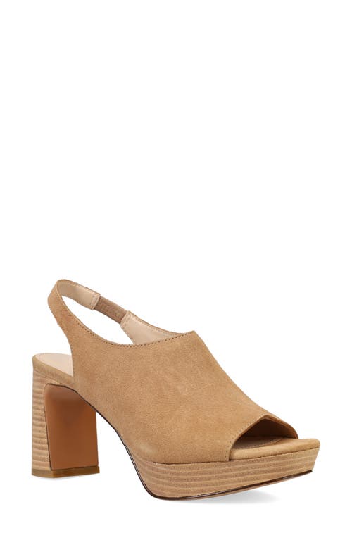 Pelle Moda Dace Slingback Platform Sandal in Latte 