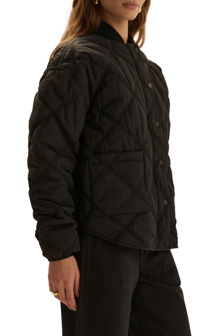 Take a Stroll Quilted Jacket, Alternate, color, BLACK