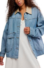 Free People Lemon Denim Chore Jacket