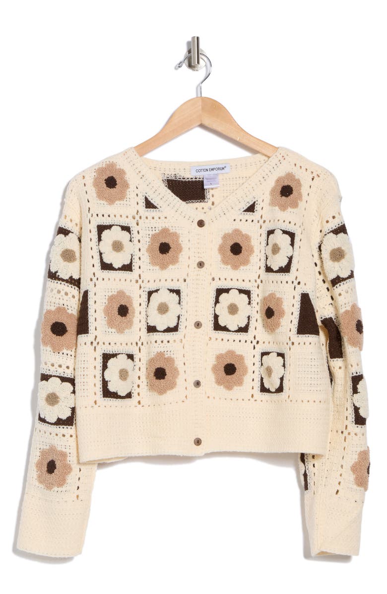 Flower Patch Button Front Cardigan
