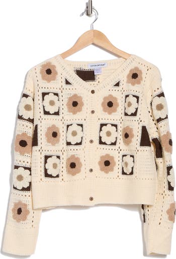 Flower Patch Button Front Cardigan