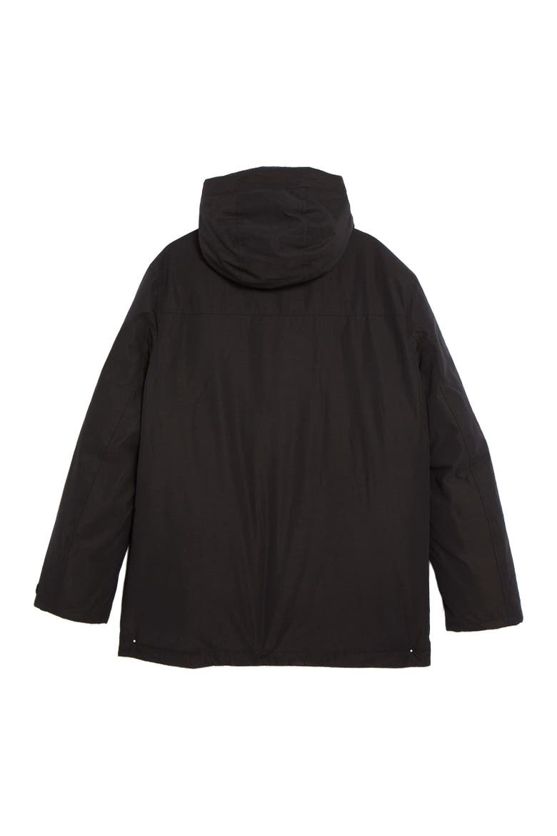 Long Sleeve Hooded Membrane Parka, Alternate, color, Jet Black