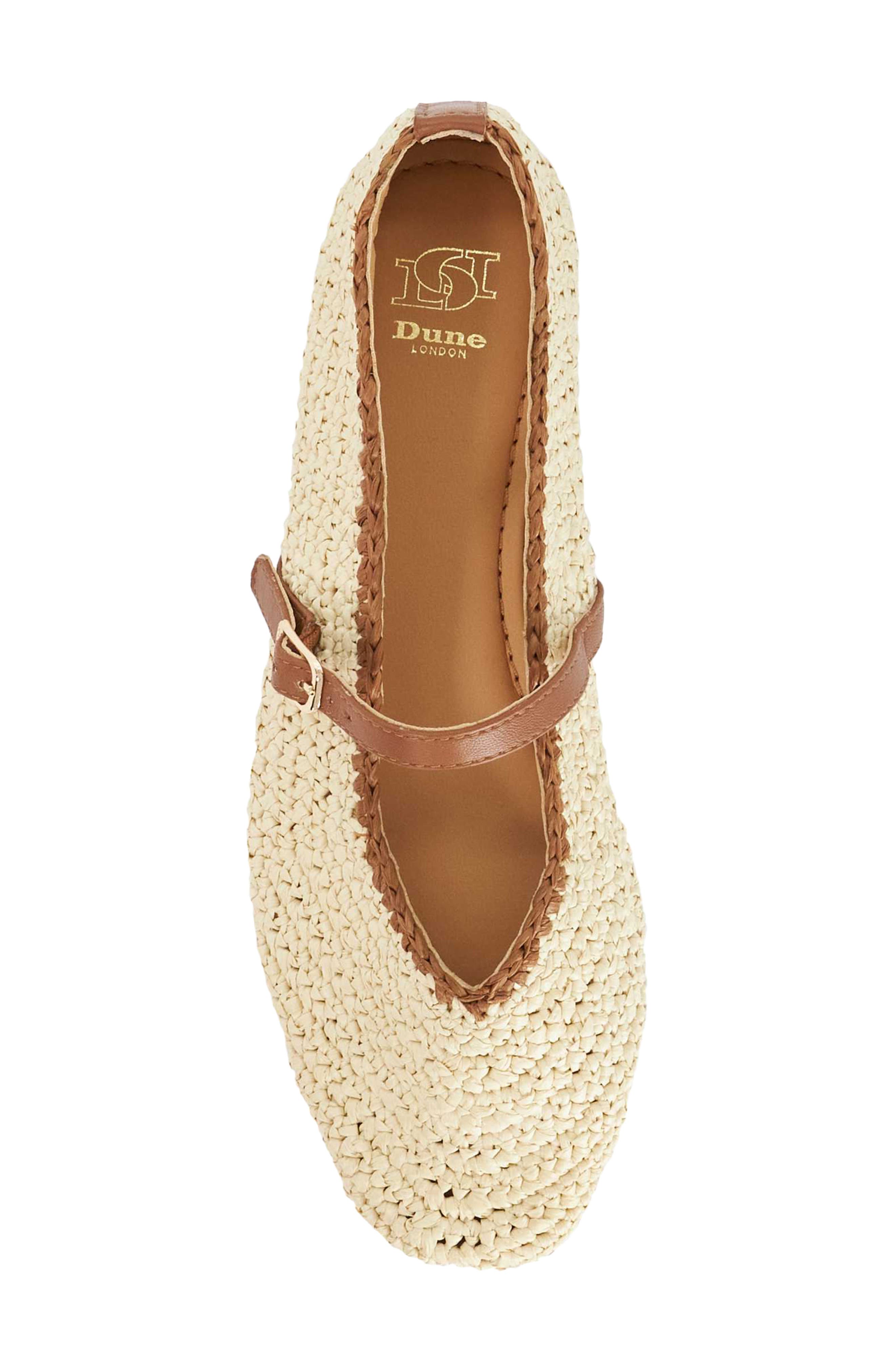 Dune London Haloha Mary Jane Flat, Alternate, color, Natural