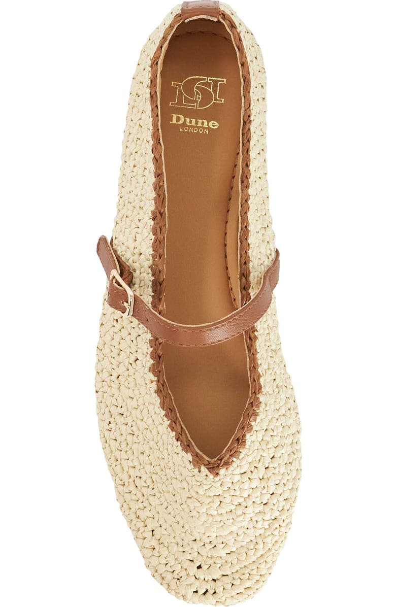 Dune London Haloha Mary Jane Flat, Alternate, color, Natural