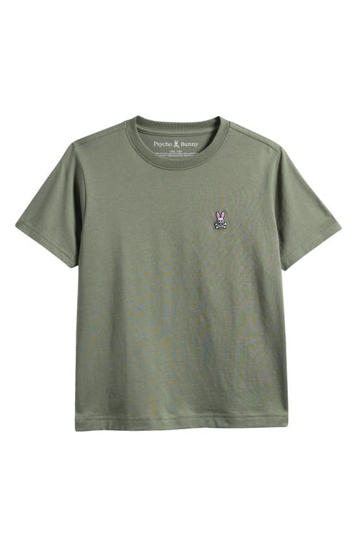 Psycho Bunny Kids' Classic Logo Embroidered Crewneck T-shirt In Sea Spray
