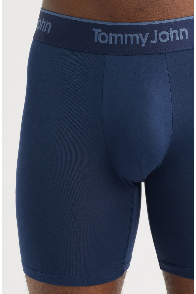 3-Pack Second Skin 6-Inch Stretch Modal Boxer Briefs, Alternate, color, FOUR LEAF CLOVER DRESS BLUES